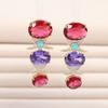 Calidad de industria pesada color diamante grande moda personalidad aretes de cruz circón joyería de oreja de alta gama accesorios para vestido de novia