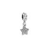 Pulsera Pandora de plata de ley S925 con colgante de hueso de serpiente y cuentas de la serie clásica, joyería DIY muy vendida.