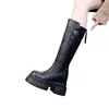 Botas de caballero que aumentan la altura 9 cm, nueva colección otoño/invierno 2026, diseñadas para mujeres petite, con elevadores internos, forro de felpa y suelas gruesas, botas largas, botas altas