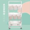 Cubo Pequeño de Plástico Colgante Estante de Almacenamiento para Carrito de Cocina Pegatina Cesta de Almacenamiento para Basura de Escritorio Multifuncional Instalación sin Taladro