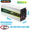 Inversor de onda senoidal pura de 12V a 110V 500W 800W 1000W 1500W 2000W 3000W con pantalla LED