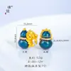 Puzuo Color Fuerte que Conserva Arena Dorada Accesorios DIY Esmalte Diamante Incrustado Colgante de Calabaza Colgante de Calabaza de Siete Piezas