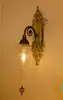 Lámpara de pared creativa estilo vintage europeo para sala de estar y dormitorio, lámpara de pared de bronce antiguo negro estilo americano para balcón exterior y restaurante de Xinjiang