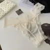 Nuevas Bragas de Satén Dulce con Encaje Girly Deseo Puro Sexy Japonés Tiro Medio-Bajo Transpirables Suaves Tanga para Mujer