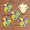 15 Tipos de Joias de Liga DIY Pingentes Esmaltados Dourados KC com Gotejamento de Óleo Pingentes Charms para Máscaras Carnaval