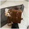 Bolsa Retro Mate Moda Femenina Versátil Mochila de Estudiante Otoño 2025 Nueva Tendencia Callejera Ligera Mochila de Viaje