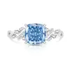 Anillo de Hada Anillo de Hielo Florido de Piedras Preciosas de Colores Más Vendido en Transmisión en Vivo, Diamante de Alto Carbono Súper Brillante, Joyería de Anillo de Vid de Moda Tendencia