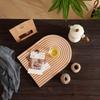 Tabla de Cortar de Madera Maciza con Patrón de Ondas de Agua Bandeja de Pan Nórdica Accesorios para Fotografía Gourmet Plato Estilo Ins Tablero de Olas para Fotografía