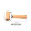 Rodillo con Mango de Madera Rodillo de Doble Extremo Palo para Harina Acero Inoxidable Rodillo de Malla para Masa Cuchillo Rodillo de Cocina para Hornear