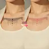 Pegatinas de tatuaje sensibles a la temperatura que cambian de color al calentarse, diseño de corazón de encaje y cruz para la parte baja de la espalda, la cintura y la entrepierna, pegatinas de tatuaje temporales impermeables