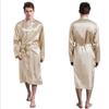 Roupão Masculino de Cor Sólida Transfronteiriço Cardigã Fino Camisola Solta Plus Size Manga Longa Primavera e Outono Robe de Banho Sombreado Gladier