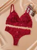 Nuevo Conjunto de Lencería de Encaje Estilo Francés para Mujer, Push-Up, Cierre Trasero, Sexy Tallas Grandes Conjunto de Dos Piezas de Camisola para Exportación