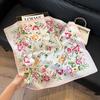 [Estilo Floral] Pañuelo de Seda Amazon Transfronterizo para Mujer 2025 Nuevo Regalo Delgado de Alta Gama para Mamá Pañuelo Cuadrado de 70