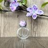 Estoque Disponível B043-25ml Frasco de Vidro Transparente Cristal Oblato Frasco de Perfume Redondo Borrifador de Perfume Pressão Frasco Vazio