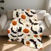 Manta de Franela de Monstruo de Halloween de Dibujos Animados 2026 Modelo Nuevo Manta para Siesta de Oficina en Todas las Estaciones Manta de Aire Acondicionado