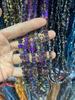 Cuentas Sueltas de Estrella de Cinco Puntas Galvanizadas de 8 mm Cuentas de Vidrio Material para Pulseras Collares DIY Accesorios para Joyería Hecha a Mano