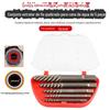 Conjunto de 5 peças de dispositivo extrator de parafuso com cabeça quebrada parafuso quebrado parafuso torneira válvula triangular fio quebrado rosca anti-rosca tampa de rosca broca de guincho