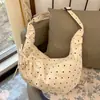 Bolso Nuevo Estilo Bolita Primavera y Verano, Bolso de Lona con Puntos, Ajustable al Hombro y Cruzado, Tendencia Ins Estilo Coreano