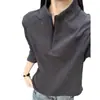 Moda popular casual de estilo japonés, Harajuku moderno ins simple nueva versátil artística camiseta de manga larga para hombres y mujeres