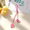 Llavero de Cuerda de Cera Colorida con Cuentas, Llavero Semi-Terminado DIY, Colgante para Bolso, Colgante para Teléfono Móvil, Regalo Pequeño