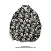 Camisa de Manga Larga con Estampado Floral Vintage Nuevo de Primavera y Otoño para Hombres y Mujeres Marca de Moda Estilo Callejero BF Chaqueta Casual Holgada para Parejas