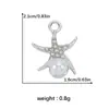 Pulsera Transfronteriza Colgante Perla Estrella de Mar Ciervo Pájaro Pedrería Encanto Cadena de Teléfono DIY Colgante de Collar Hecho a Mano