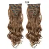 Extensões de Cabelo Femininas Europeias e Americanas Tipo Presilha Bb, Conjunto de Sete Peças, Extensões de Cabelo Longo Cacheado Ondulado Grande, Perucas de Extensões de Cabelo Cacheado Longo Naturais Invisíveis
