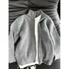 Suéter gris con cremallera Cleanfit para hombre, chaqueta cárdigan de punto casual para primavera y otoño, chaqueta elegante de alta gama