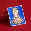 Thangka Personalizado Pintado à Mão com Areia Grossa Dourada Oito Protetores Originais Thangka Empilhado com Areia Grossa Vermelha Pingente de Coração
