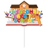 Decoraciones para Fiesta de Temporada Escolar Transfronteriza, Banderines, Adornos Espirales para Pastel para Decoraciones Escolares