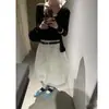 Saia Petite Versátil Estilo Coreano Ins Academy, Nova Saia Curta Midi de Cintura Alta em Linha A para o Verão Que Cobre os Quadris e Faz Você Parecer Mais Magra