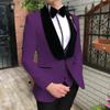 Traje europeo y americano para hombre talla grande traje corte slim novio padrino vestido solapa plana tres piezas casual negocios Comercio exterior
