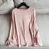 2026 Suéter de Punto de Color Sólido de Manga Larga Pulóver Camiseta Fina Capa Base Venta al por Mayor H16Es92501