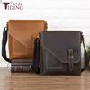 Bolsa transversal de couro Crazy Horse retrô, personalizada de fábrica, europeia e americana, mais vendida, bolsa de ombro de couro bovino de primeira camada, bolsa casual masculina de couro genuíno