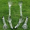 Decorações de Halloween Mãos de Plástico Simuladas Ossos Esqueleto Estaca de Jardim de Halloween Mão de Fantasma Adereços de Decoração Ornamentos