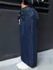 Item Quente Transfronteiriço2026 Novo Estilo Jeans Lavado Floco de Neve Solto de Perna Larga Calças Jeans Femininas