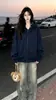 Sudadera con capucha y cremallera de estilo japonés, moderna, única, de nicho, con estampado de estrellas para mujer, nuevo top casual de otoño e invierno, ins