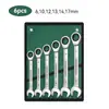Jogo de Chaves de Catraca Rápida Torx Abertas Xuayi Acabamento Fosco com Cabeça Fixa Conjunto Completo de Chaves de Catraca de Uso Duplo de 14 Peças