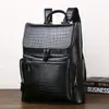 Mochila Masculina com Padrão de Barriga de Crocodilo, Mochila de Grande Capacidade, Bolsa Masculina, Essencial da Moda para Viagens de Negócios, Estilo Minimalista Urbano