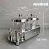 Juego de tarros para condimentos de acero inoxidable 304 de calidad alemana, juego de tres piezas de botella para condimentos de cocina casera y salero