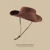 Sombrero de Pescador Vaquero Occidental para Mujer Verano Nuevo Xinjiang Sichuan Oeste Turismo Ala Ancha Sombrilla Montañismo al Aire Libre Sombrero de Protección Solar