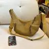 Bolsa Transversal Casual Estilo Coreano de Alta Aparência e Grande Capacidade para Mulheres 2025 Verão Nova Simples para o Dia a Dia Bolsa Dumpling Bolsa de Ombro