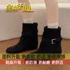 Botas de cano médio botas cowboy western justas femininas 2026 novo outono salto oculto botas de tornozelo retrô