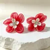 Aretes, broqueles, aretes con un toque de lujo ligero y de alta gama, aretes de estilo festivo para mujer