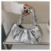 Bolso de Hombro Nuevo Estilo Coreano de Bollo, Bolso Estilo Francés, Bolso de Mano Plisado de Moda, Bolso de Axila, Nuevo Producto de Venta Caliente Transfronterizo