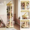 Contenedor de almacenamiento de juguetes para niños de gran capacidad, contenedor transparente de exhibición de pie para almacenamiento de peluches, estante de almacenamiento Jellycat