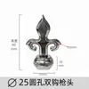 Gancho Duplo Cabeça de Pistola de Aço Inoxidável 201/304 para Portão e Cerca de Pátio Anti-Escalada Cabeça de Pistola Borboleta Tubo Redondo Ponta de Pistola Decorativa Flor