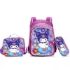 Nueva Mochila Escolar de Dibujos Animados Kpop Sudamericana de Comercio Exterior Set de Tres Piezas Mochila Ultra Ligera Impermeable