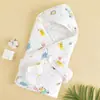 Venta al por mayor del fabricante Colcha de gasa de seis capas Manta para bebé recién nacido de algodón puro Toalla de baño con capucha para recién nacido Sábana para envolver en la sala de partos