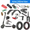 Kit de Accesorios Adecuado para Scooter Eléctrico 4Lite Segunda Generación - Guardabarros, Luz Trasera, Cable de Freno, Acelerador de Pulgar